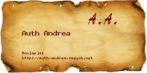 Auth Andrea névjegykártya
